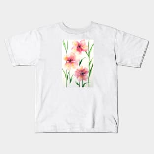 Three Wispy Flowers Kids T-Shirt